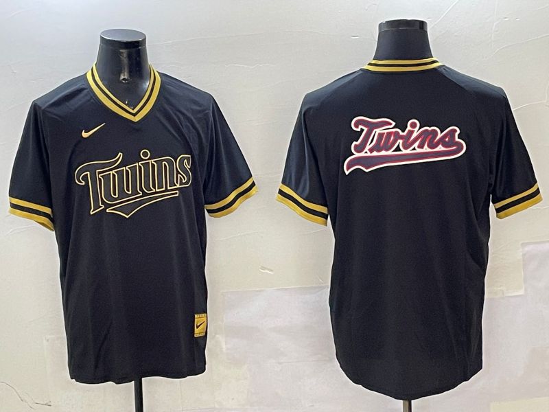 Men Minnesota Twins Blank Black Gold Game 2025 Nike MLB Jersey style 2->minnesota twins->MLB Jersey